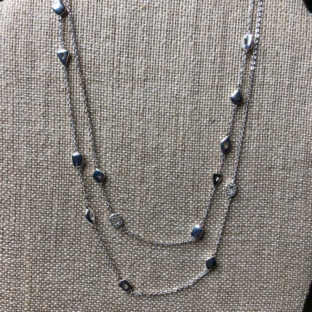 Stella & Dot silver necklace